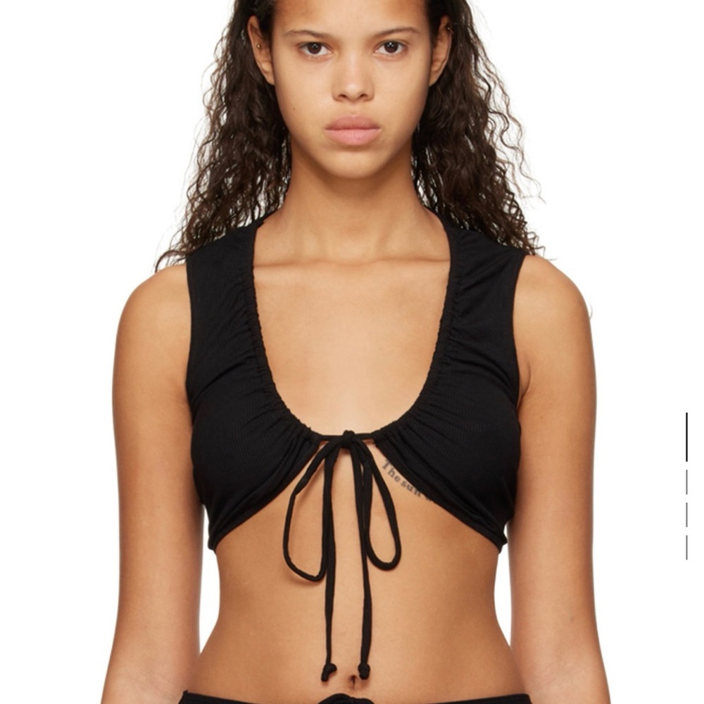 SKIMS Soft Lounge Tie-Front Cropped Tank Top